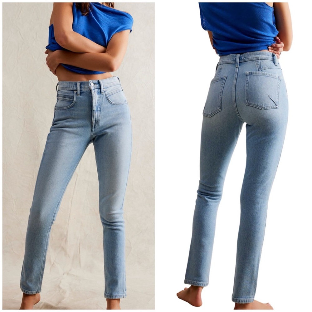 🔥✔️Black Friday NWT Free People WE THE FREE Leila High Rise Slim Jean Sz 30